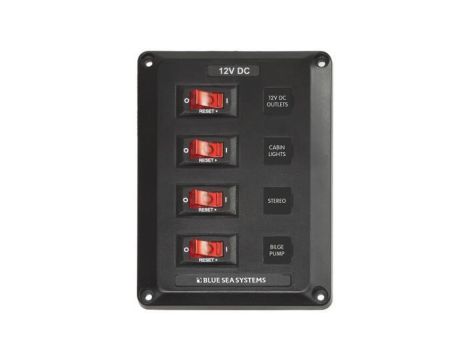 Panel Wyłączników Blue Sea BelowDeck – 4 obwody
