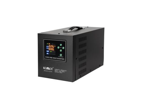 Zasilacz awaryjny KEMOT PROsinus-1500-LFP4 przetwornica z czystym przebiegiem sinusoidalnym i funkcją ładowania 12V 230V 1500VA/