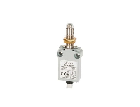 Wyłącznik krańcowy 1R 1Z wolnoprzełączający rolka stalowa Ø10,4 z mocowaniem za gwintowaną głowicę PEM2G22X A37-B88X