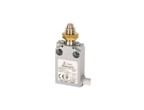 Wyłącznik krańcowy 1R 1Z wolnoprzełączający popychacz metalowy z mocowaniem za gwintowaną głowicę PEM1G21X A37-A87X