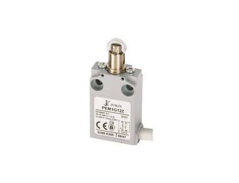 Wyłącznik krańcowy 2Z migowy popychacz metalowy z rolką stalową równoległą Ø12 PEM1G12Z3 B37-A83Z3