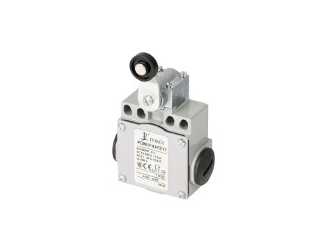 Wyłącznik krańcowy 1R 1Z wolnoprzełączający dźwignia z rolką z tworzywa Ø18 PDM1F41PY11 A37-5673