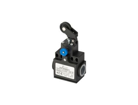 Wyłącznik krańcowy 2R wolnoprzełączający popychacz stalowy i dźwignia z rolką z tworzywa Ø22 z resetem PDP1R38PW02 A37-6R54