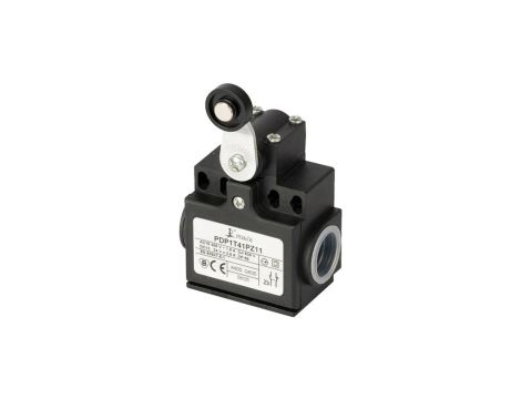 Wyłącznik krańcowy 2R wolnoprzełączający dźwignia z rolką z tworzywa Ø18 PDP1T41PW02 A37-6084