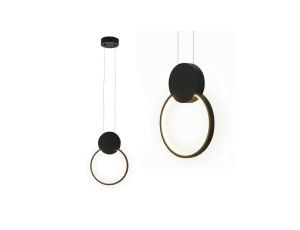 Lampa wisząca LED,lampa sufitowa 11W, 660lm, 4000K, IP20, czarna, FOREVER HOROZ