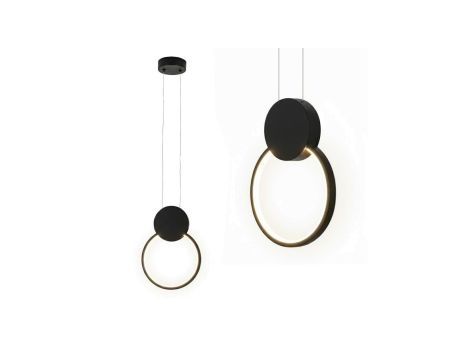 Lampa wisząca LED,lampa sufitowa 11W, 660lm, 4000K, IP20, czarna, FOREVER HOROZ