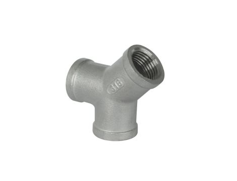 Trójnik nierdzewny gwintowany typu Y WWW 3 x G 3/4 GW, stal 316