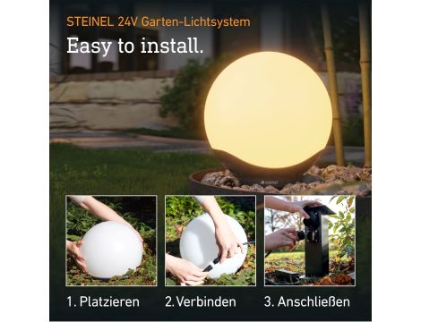 Oprawa ogrodowa SPHERA C 5W średnica 300mm IP65 IK07 RGBWW 24V antracyt / tworzywo sztuczne - 3