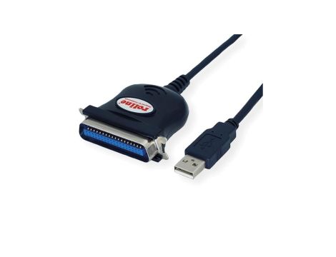 ROLINE Kabel konwertera USB na IEEE 1284, czarny, 1,8 m