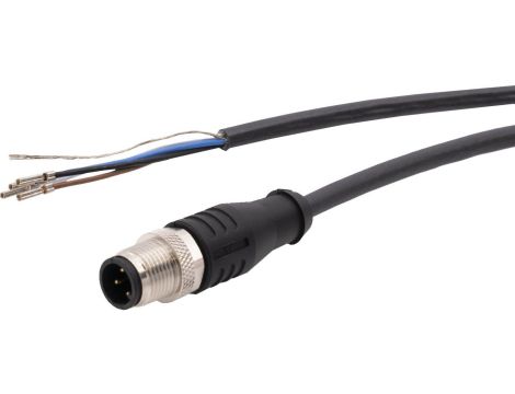 Kabel połączeniowy, 1 m, wtyczka M12 4-stykowa prosta, wolny koniec kabla, PUR (poliuretan), ekranowany VK10A550
