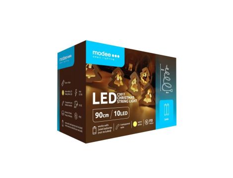 Lampki choinki BAT modee 0,9m WARM 10LED ML-C3011
