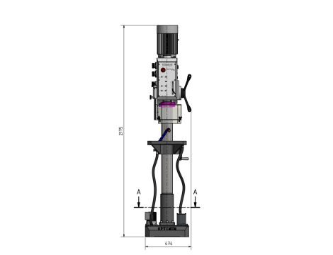 OPTIMUM - Wiertarka OPTIdrill DH35V / 400V / 3Ph z przekładnią zębatą