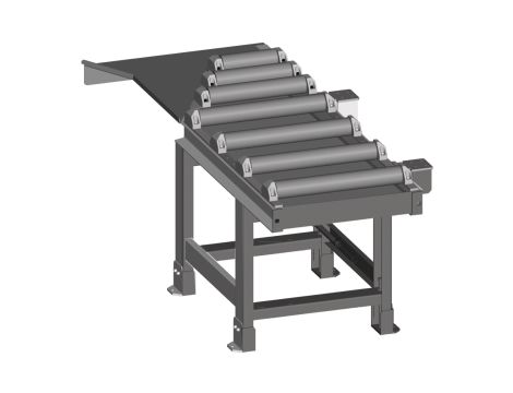 METALLKRAFT - Przenośnik rolkowy wyładowczy do cięcia pod kątem 60