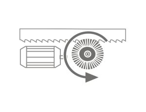 METALLKRAFT - Zmotoryzowana szczotka do wiórów HMBS 400 CNC - F