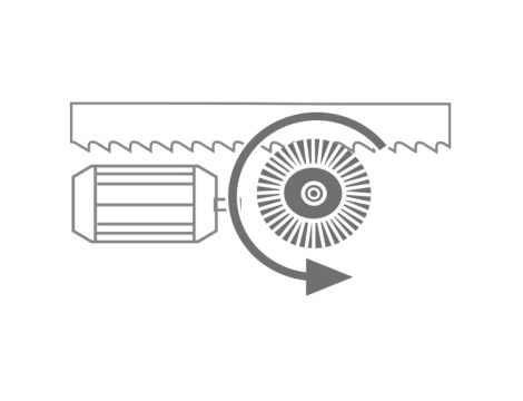 METALLKRAFT - Zmotoryzowana szczotka do wiórów HMBS 400 CNC - F