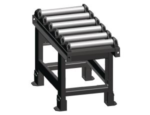 METALLKRAFT - Przenośnik rolkowy 1000 x 450 mm do cięcia pod kątem wraz ze stołem łączącym