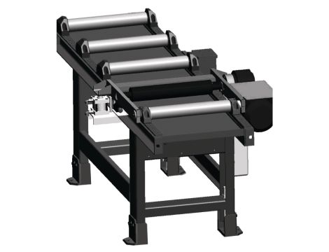 METALLKRAFT - Przenośnik rolkowy 2000x450 mm z jedną rolką z napędem elektrycznym i hydrauliczną regulacją wysokości