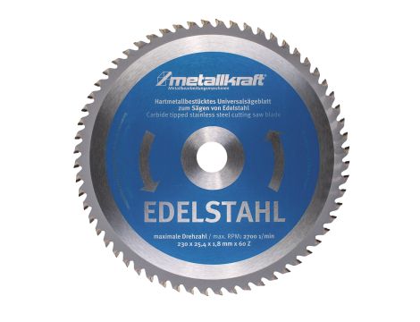 METALLKRAFT - Tarcza ze stali nierdzewnej O230 x 1,8 x 25,4 mm dla HKS 230