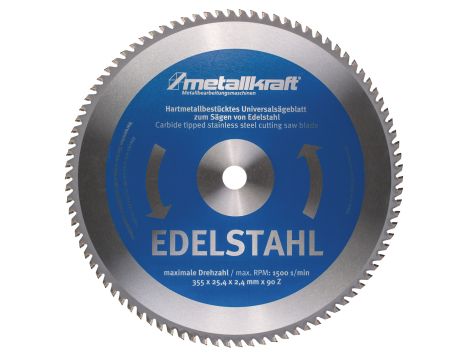 METALLKRAFT - Tarcza tnąca E-steel O355x2.4x25.4mm Z90 dla MTS 356