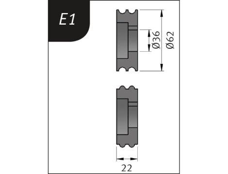 METALLKRAFT - Rolki gnące typu E1 dla SBM 140