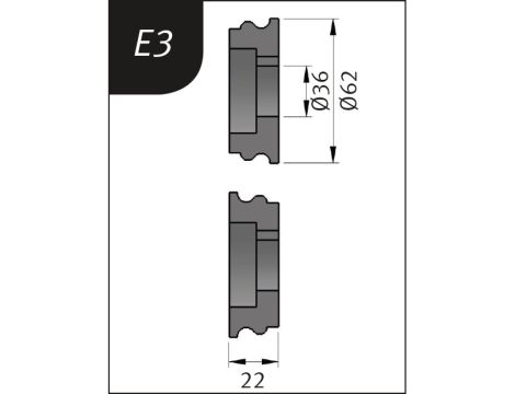 METALLKRAFT - Rolki gnące typu E3 dla SBM 140