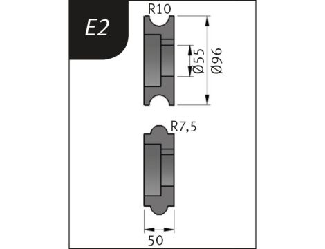 METALLKRAFT - Rolki gnące typu E2 dla SBM 250-25E