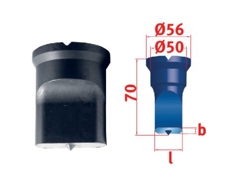 METALLKRAFT - Dziurkacz szczelinowy nr 4O22,5x50,0 Mubea