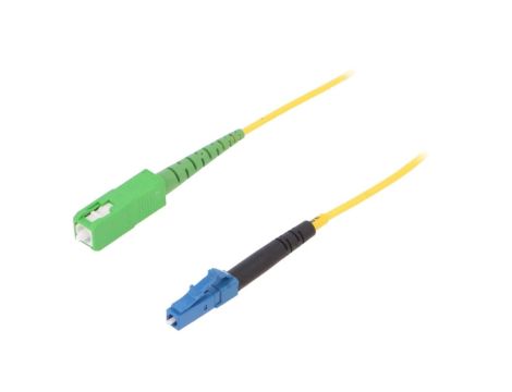 Patch cord światłowodowy LC/UPC,SC/APC 2m Światłowód: 9/125um G-SCA-LC-S-002.0-SX-D-18-Y