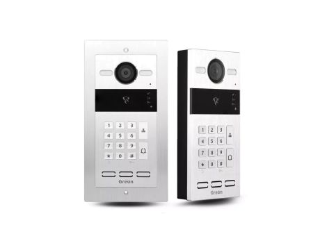 GREON IP GR-OS10-K-P Panel zewnętrzny wideo podtynkowy, klawiatura mechaniczna, czytnik RFID 125kHz/13,56MHz, PoE, 2 przekaźniki