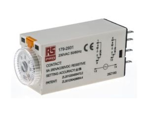 Przekaźnik czasowy zwłoczny jednofunkcyjny 1 → 30s DPDT 2-stykowy DPDT 230V ac