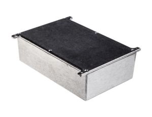 Obudowa Srebrny z kołnierzem, 187 x 118 x 56.5mm, RS PRO