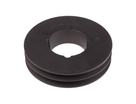 Krążek, śr. całkowita: 155.5mm, śr. otworu: 50mm, l. rowków: 2, Żeliwo, stal