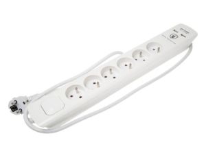 1.5m Przedłużacz 1,5 mm 6 gniazda 250 V Biały Tak Listwa z gniazdami