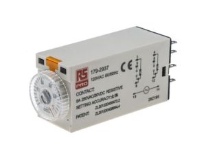 Przekaźnik czasowy zwłoczny jednofunkcyjny 0.1 → 1s DPDT 2-stykowy DPDT 110V ac