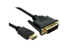 Zespół cyfrowych kabli wideo i monitorowych 1m Wtyk HDMI to Męskie DVI-D Czarny