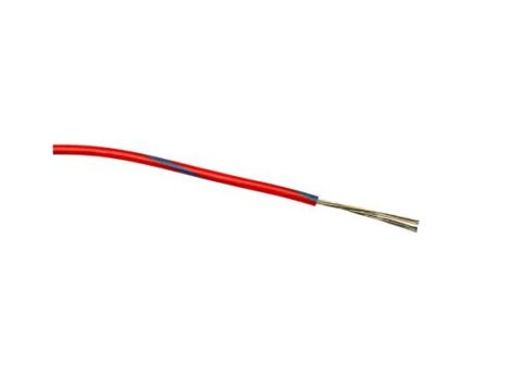 Przewód jednożyłowy linkowy, 0,2 mm, 7/0,2 mm, 24 AWG, PVC, 1 kV AC, Niebieski/Czerwony, dł. 100m, RS PRO