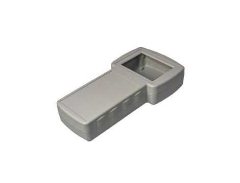 Obudowa do urządzeń przenośnych, IP54, 210 x 110 x 41mm, materiał: ABS, kolor: Szary, z miejscem na wyświetlacz, z
