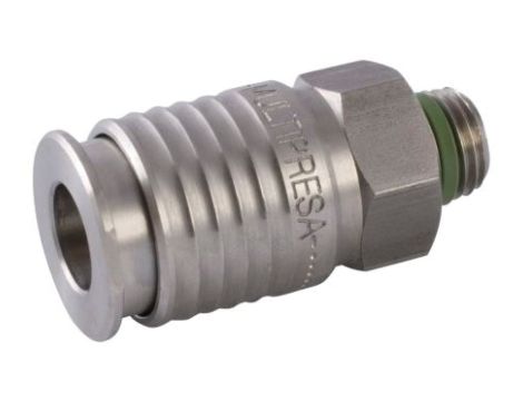 Adapter gwintowany prosty gwint – rura RS PRO 1/4 in Male rodzaj Męski Gwintowany, rura Stal 1/4in