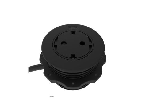 Gniazdo Solo, gniazdo Schuko F (DE) z gniazdem ładującym USB C, czarny, 82052726