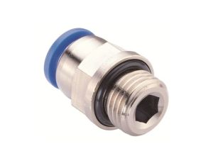 Adapter gwintowany prosty gwint – rura RS PRO Gwint-przewód 1/2 BSP Male
