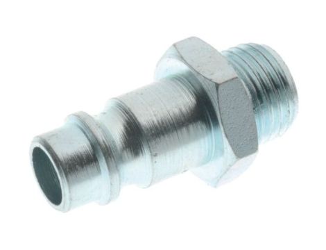 Adapter gwintowany prosty gwint – rura RS PRO 1/4 in Male rodzaj Męski Gwintowany, rura Mosiądz niklowany 1/4in