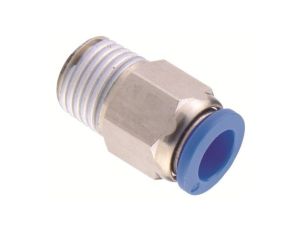 Adapter gwintowany prosty gwint – rura RS PRO Gwint-przewód BSPT 1/2 in Male