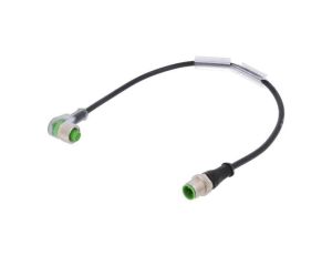 Kabel: do czujników/automatyki M12 0,3m 30VDC 4A PVC IP67 7000-40381-6130030