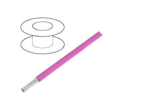 3050-PK001 Przewód HookUp Wire linka Cu 24AWG PVC różowy 300V 305m