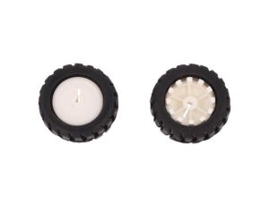 Koło biały, czarny Oś: nacięcie D na wcisk Ø: 42mm W: 19mm 2szt. FIT0085