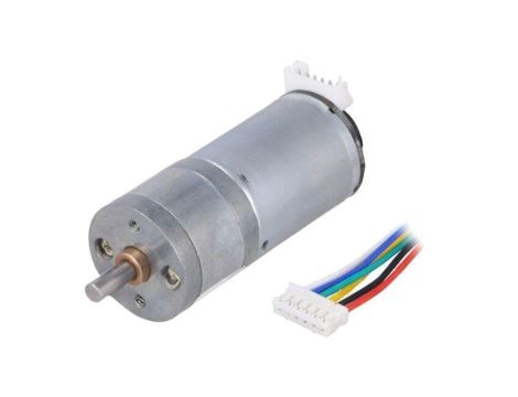 Silnik: DC z enkoderem, z przekładnią 12VDC 5, 5A Oś: nacięcie D FIT0493