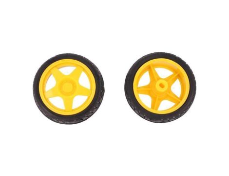 Koło żółto-czarny Oś: spłaszczona z dwóch stron na wcisk FIT0003
