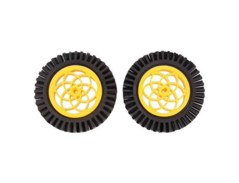 Koło żółto-czarny Oś: spłaszczona z dwóch stron na wcisk FIT0336