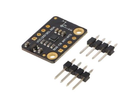 Czujnik: akcelerometr 3,3VDC I2C, SPI LIS2DW12 Ipracy: 50nA SEN0405