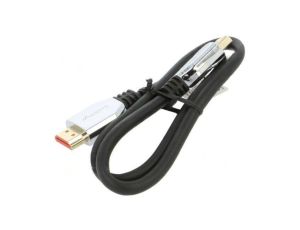 Kabel HDMI wtyk z obu stron guma HDMI 2.1 1,8m czarny 30AWG CA-HDMI-30CU-0018-BK